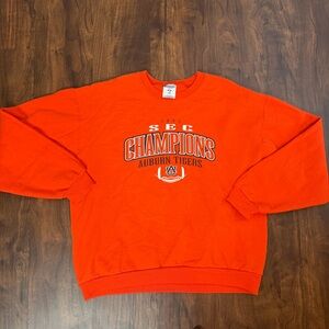 Jerzees Y2K Vintage 2004 Auburn Tigers Orange Champions Crewneck Sweater